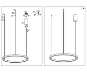 Подвесной светильник Kink Light Тор 08212,19A(3000K) цвет плафона/подвески Белый, Черный, цвет арматуры Черный-2