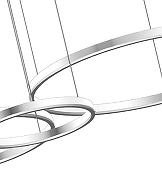 Подвесной светильник Kink Light Тор 08223,16P(4000K) цвет плафона/подвески Белый, Серебро, цвет арматуры Серебро-1