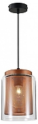 Подвесной светильник Indigo Alleanza 10023/1P Brass цвет плафона/подвески Бронза, Прозрачный, цвет арматуры Черный-1
