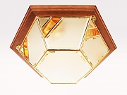 Накладной светильник Doge Luce 1003 1003/3PL-LN.SATINATO M+ROSSO GOLD цвет плафона/подвески Прозрачный, цвет арматуры Золото-1