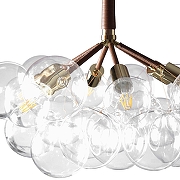 Подвесной светильник Loft it Bunch 10048/6 Brown цвет плафона/подвески Прозрачный, цвет арматуры Золото, Коричневый-5