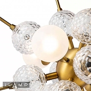 Настольная лампа iLamp Rockfeller 100T-5 MBR цвет плафона/подвески Белый, Прозрачный, цвет арматуры Бронза-3