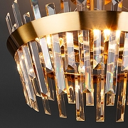 Светильник на штанге Eurosvet Steccato 10111/5 золотая бронза / прозрачный хрусталь Strotskis цвет плафона/подвески Прозрачный, цвет арматуры Медь-2