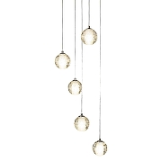 Подвесной светильник Loft it Ra1n 10112/5 цвет плафона/подвески Прозрачный, цвет арматуры Хром-2