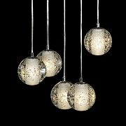 Подвесной светильник Loft it Ra1n 10112/5 цвет плафона/подвески Прозрачный, цвет арматуры Хром-3