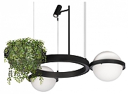 Подвесной светильник Loft it Jard1n 10121/2 цвет плафона/подвески Белый, цвет арматуры Черный