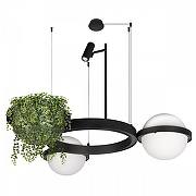 Подвесной светильник Loft it Jard1n 10121/2 цвет плафона/подвески Белый, цвет арматуры Черный-1