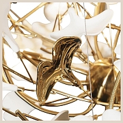 Подвесной светильник Loft it Fleur 10125/12 цвет плафона/подвески Белый, цвет арматуры Золото-3