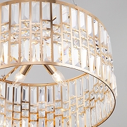 Подвесной светильник Eurosvet Lory 10125/5 золото/прозрачный хрусталь Strotskis Smart цвет плафона/подвески Золото, Прозрачный, цвет арматуры Золото-3