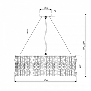 Подвесной светильник Eurosvet Lory 10125/8 золото/прозрачный хрусталь Strotskis Smart цвет плафона/подвески Золото, Прозрачный, цвет арматуры Золото-4