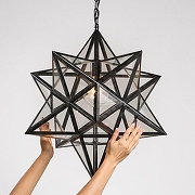 Подвесной светильник Imperiumloft Black Star Clear Glass 101314-26 цвет плафона/подвески Прозрачный, цвет арматуры Черный-1