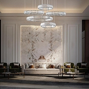 Подвесной светильник Loft it Crystal r1ng 10135/5 Chrome цвет плафона/подвески Прозрачный, цвет арматуры Хром-2