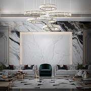 Подвесной светильник Loft it Crystal r1ng 10135/5 Gold цвет плафона/подвески Прозрачный, цвет арматуры Золото-2