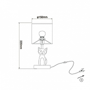 Настольная лампа Escada Animal 10166/L Fox цвет плафона/подвески Белый, цвет арматуры Белый, Оранжевый-3