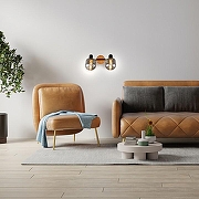 Спот Escada Hugge 10177/2A Black цвет плафона/подвески Серый, цвет арматуры Коричневый, Черный-4