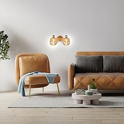 Спот Escada Hugge 10177/2A White цвет плафона/подвески Янтарный, цвет арматуры Белый, Коричневый-4