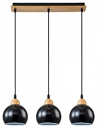 Подвесной светильник Escada Solo 10178/3S Black цвет плафона/подвески Черный, цвет арматуры Коричневый, Черный