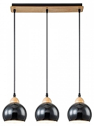 Подвесной светильник Escada Solo 10178/3S Black цвет плафона/подвески Черный, цвет арматуры Коричневый, Черный-1