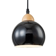 Подвесной светильник Escada Solo 10178/3S Black цвет плафона/подвески Черный, цвет арматуры Коричневый, Черный-3