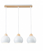 Подвесной светильник Escada Solo 10178/3S White цвет плафона/подвески Белый, цвет арматуры Белый, Коричневый-1
