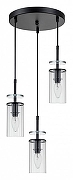 Подвесной светильник Escada Avolto 10191/3 цвет плафона/подвески Прозрачный, цвет арматуры Черный