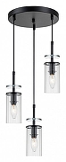 Подвесной светильник Escada Avolto 10191/3 цвет плафона/подвески Прозрачный, цвет арматуры Черный-1