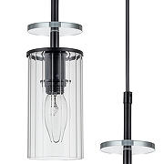 Подвесной светильник Escada Avolto 10191/3 цвет плафона/подвески Прозрачный, цвет арматуры Черный-3