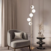 Торшер Loft it Tely 10236F цвет плафона/подвески Белый, цвет арматуры Золото-4