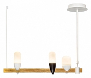Светильник на штанге Loft it Wh1sper 1028-3WH цвет плафона/подвески Белый, Черный, цвет арматуры Белый, Коричневый