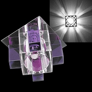 Встраиваемый светильник Sneha 1028/A G9 CR+PP цвет плафона/подвески Прозрачный, Фиолетовый, цвет арматуры Хром