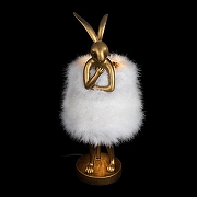 Настольная лампа Loft it Lapine 10315/A White fluff цвет плафона/подвески Белый, цвет арматуры Золото-2