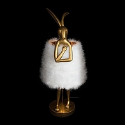 Настольная лампа Loft it Lapine 10315/B White fluff цвет плафона/подвески Белый, цвет арматуры Золото-1