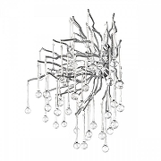 Бра Loft it Drops 10376W цвет плафона/подвески Прозрачный, цвет арматуры Серебро-1