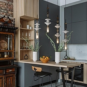 Подвесной светильник Loft it Sp1ndle 10423/D цвет плафона/подвески Белый, Прозрачный, цвет арматуры Бронза-8