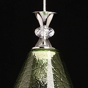 Подвесной светильник De City Лоск 61 107011201 цвет плафона/подвески Зеленый, цвет арматуры Хром-5