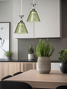 Подвесной светильник De City Лоск 61 107011201 цвет плафона/подвески Зеленый, цвет арматуры Хром-8