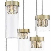 Подвесной светильник Simple Story 10791 10791-5PL цвет плафона/подвески Прозрачный, цвет арматуры Золото-1