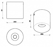 Накладной светильник iLedex Metrica 108-7W-D80-4000K-24DG-WH цвет плафона/подвески Белый, цвет арматуры Белый-3