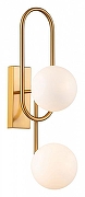 Бра Indigo Opaco 11015/2W Brass цвет плафона/подвески Белый, цвет арматуры Латунь-1