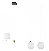 Подвесной светильник Indigo Opaco 11015/3P Black цвет плафона/подвески Белый, цвет арматуры Черный-1