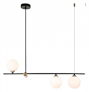 Подвесной светильник Indigo Opaco 11015/3P Black цвет плафона/подвески Белый, цвет арматуры Черный-2