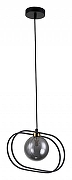 Подвесной светильник Indigo Spazio 11017/1P Black цвет плафона/подвески Дымчатый, цвет арматуры Черный-1