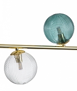 Подвесной светильник Indigo Selva 11032/5PL Gold цвет плафона/подвески Зеленый, Прозрачный, цвет арматуры Золото-4