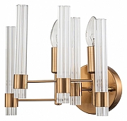 Бра Indigo Favara 11040/2W Brass цвет плафона/подвески Прозрачный, цвет арматуры Бронза