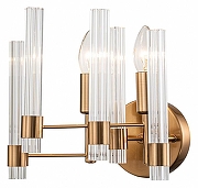 Бра Indigo Favara 11040/2W Brass цвет плафона/подвески Прозрачный, цвет арматуры Бронза-1