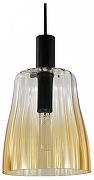 Подвесной светильник Indigo Soave 11047/B/1P Amber цвет плафона/подвески Янтарный, цвет арматуры Черный