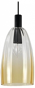 Подвесной светильник Indigo Soave 11047/C/1P Amber цвет плафона/подвески Янтарный, цвет арматуры Черный