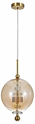 Подвесной светильник Indigo Illusione 11055/1P Amber цвет плафона/подвески Прозрачный, Шампань, цвет арматуры Бронза-1