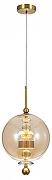 Подвесной светильник Indigo Illusione 11055/1P Amber цвет плафона/подвески Прозрачный, Шампань, цвет арматуры Бронза-3