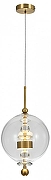 Подвесной светильник Indigo Illusione 11055/1P Clear цвет плафона/подвески Прозрачный, цвет арматуры Бронза-3
